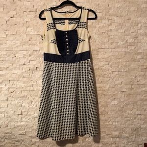 Vintage navy patterned dress